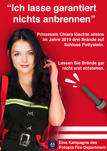 Poster von Prinzessin Chiara 'Ich lasse garantiert nichts anbrennen'