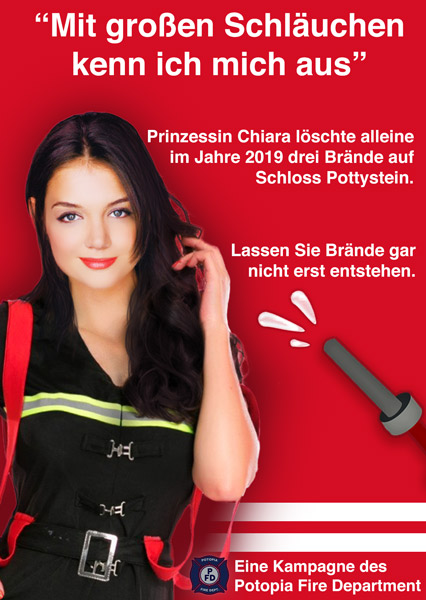 “Mit großen Schläuchen kenn ich mich aus” - Prinzessin Chiara