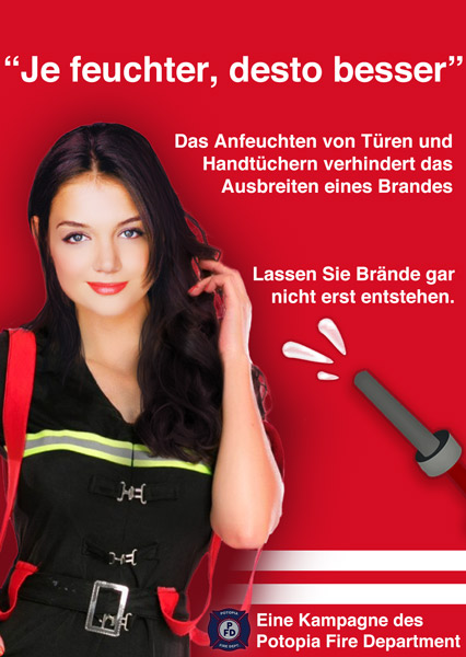 “Je feuchter, desto besser” - Prinzessin Chiara (Das Anfeuchten von Türen und Handtüchern verhindert das Ausbreiten eines Brandes)