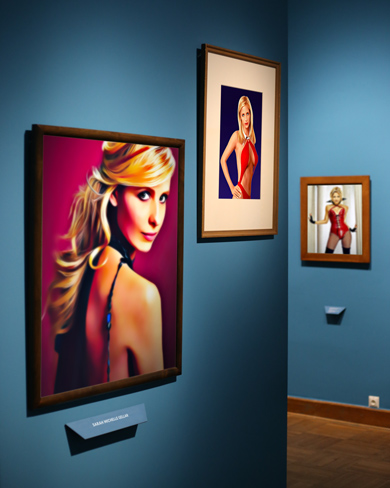 Den weitaus größeren Teil der Galerie nimmt der Bereich mit den Akt-Portraits ein Galerie mit Frauengemälden