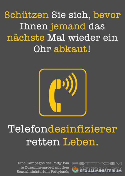 Schützen Sie sich, bevor Ihnen jemand das nächste Mal wieder ein Ohr abkaut! Telefondesinfizierer retten Leben